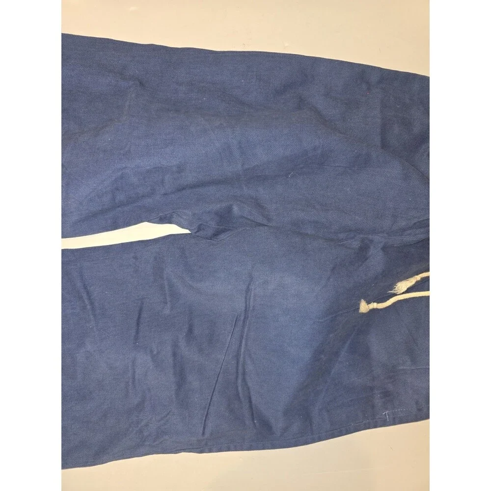 Le TIGRE Elastic Waist Pants Size M Blue Drawstring                         #229